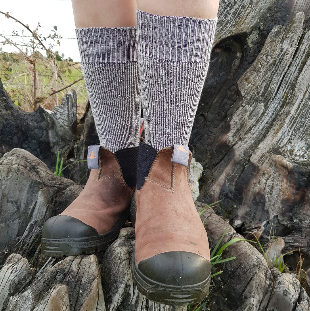 My Work Socks - Pink & Purple - one size fits most image 1