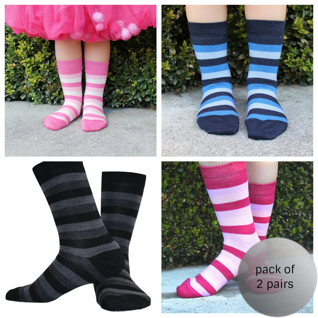 Merino Socks - Wide Stripe image 0