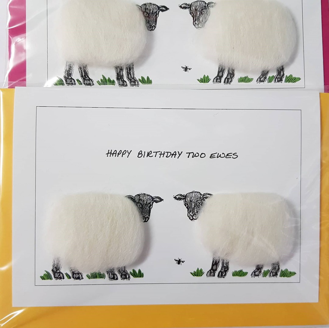 Birthday Card - Happy Birthday Two Ewes image 0