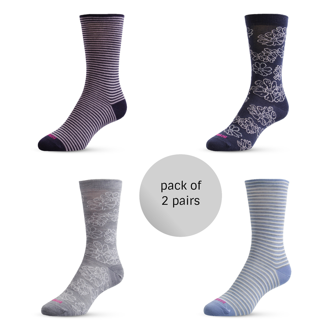 Merino Dress Socks - Pack of 2 pairs - Womens one size fits all. image 0