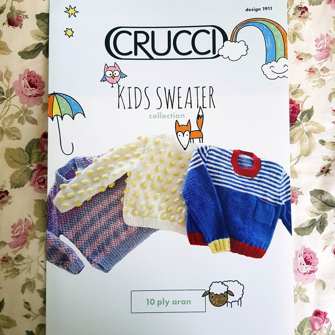 Crucci Knitting Pattern Design 1911 - 3 x Children's Sweaters. 2 - 10 years image 0