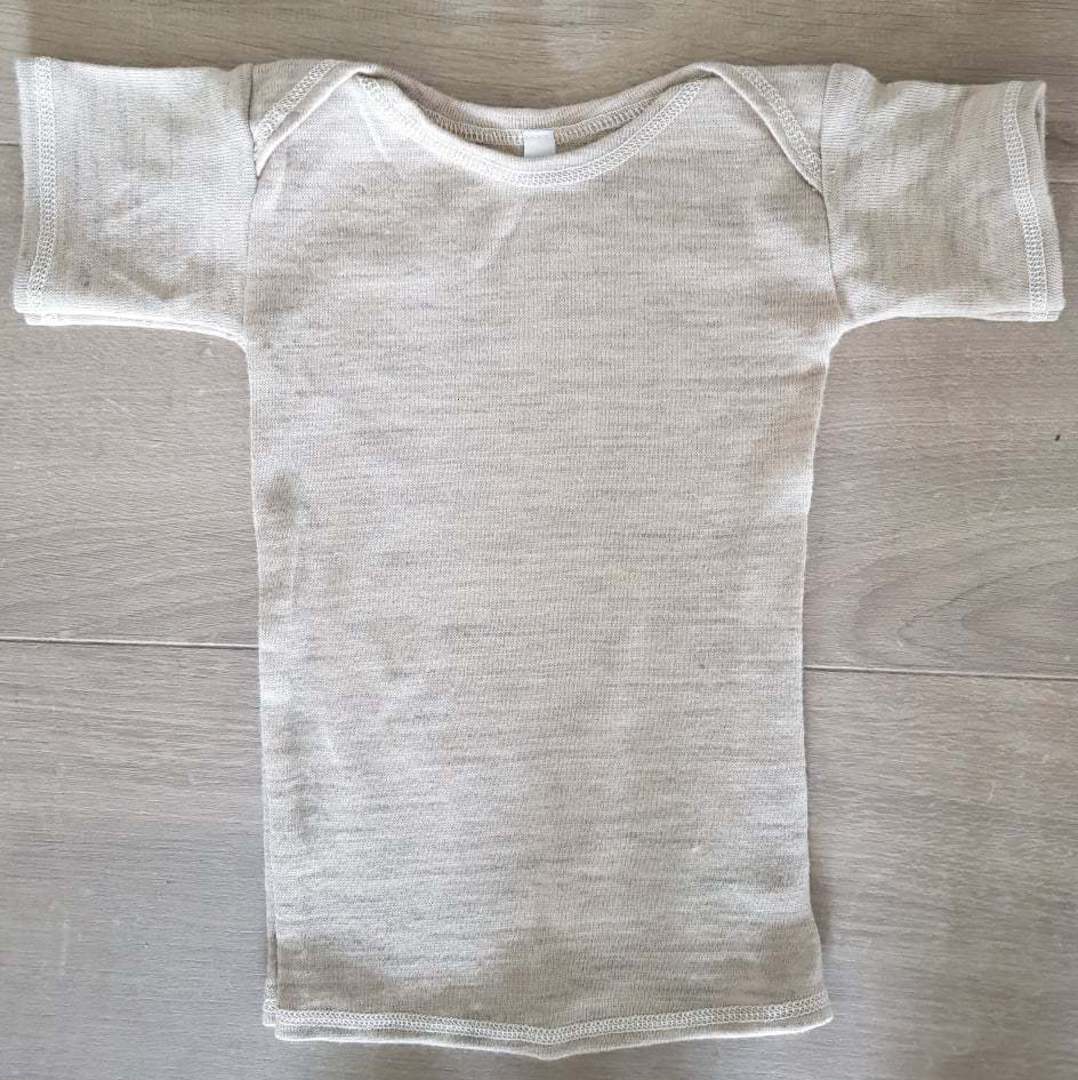 Merino Singlets with Short Sleeves - sizes 1 and 3 years image 0