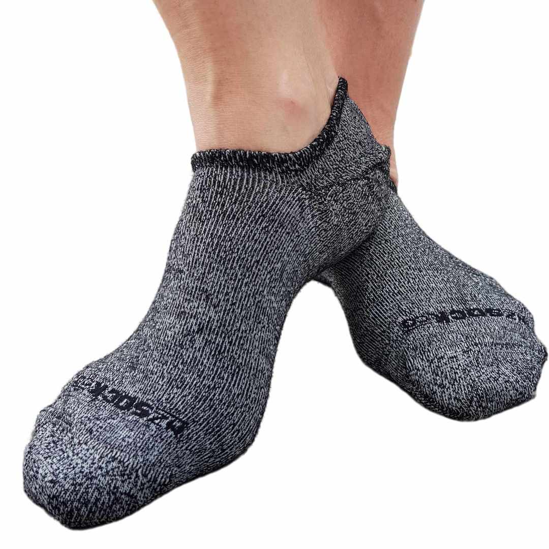 Women's Sneaker Liner Socks - shoe size 4-9. Black/Melange image 0