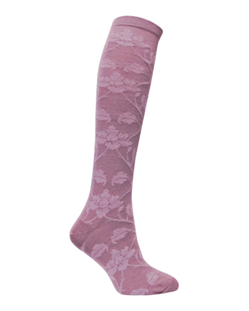 Rose Vine Knee High Merino Sock image 0