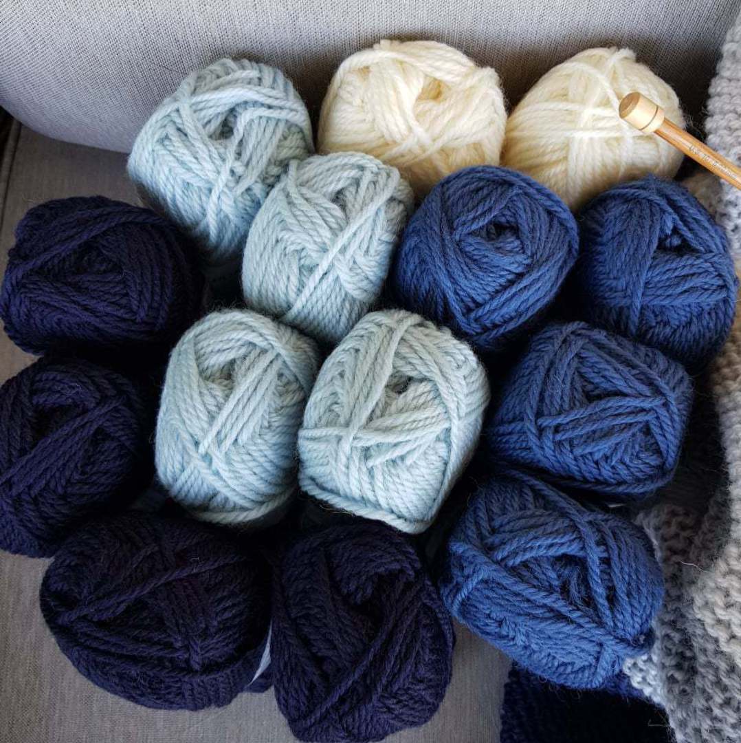 Knit a Wool C2C Blanket Kit - free pattern! image 1