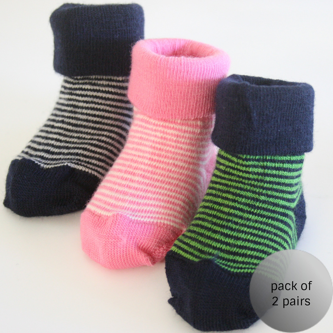 Baby Merino Socks with Stripes image 0