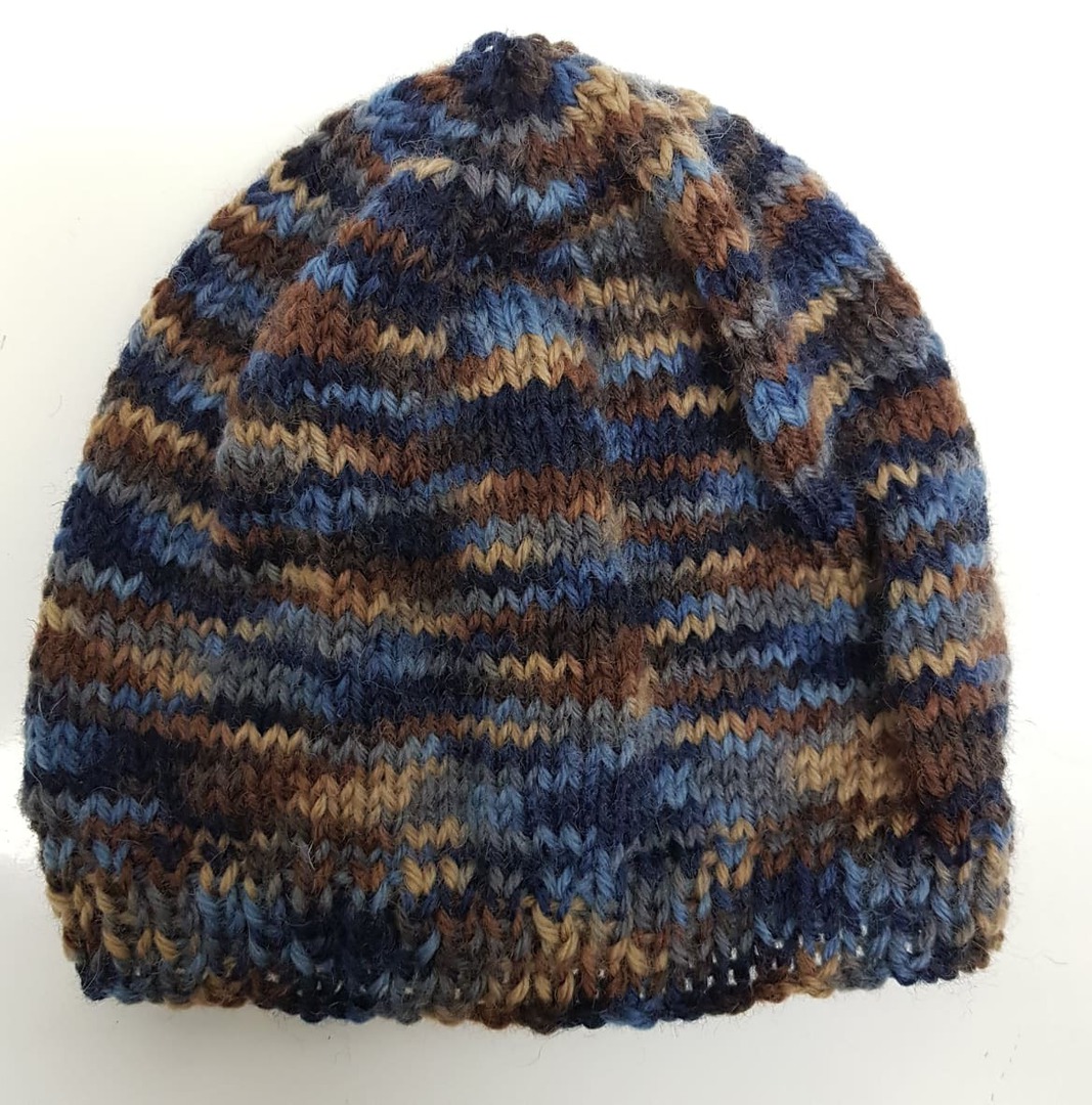 Children's Woolly Hat - blue/brown image 0