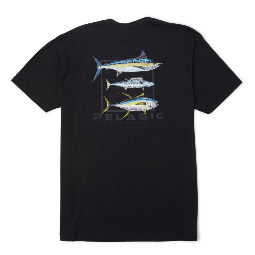 Pelagic Prem Tee Game Day - Black image 1