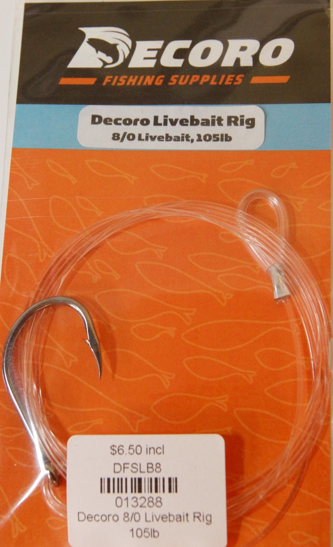 Decoro 8/0 Livebait Rig 105lb image 0