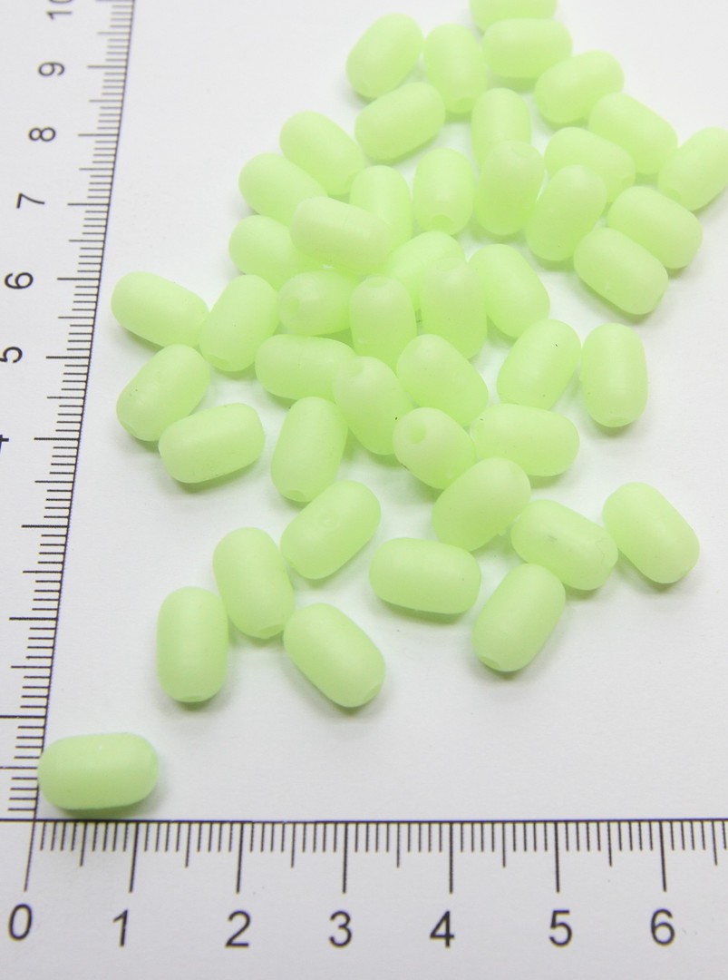 Lumo Bead Soft 7mm x 11mm Green 100pk image 0