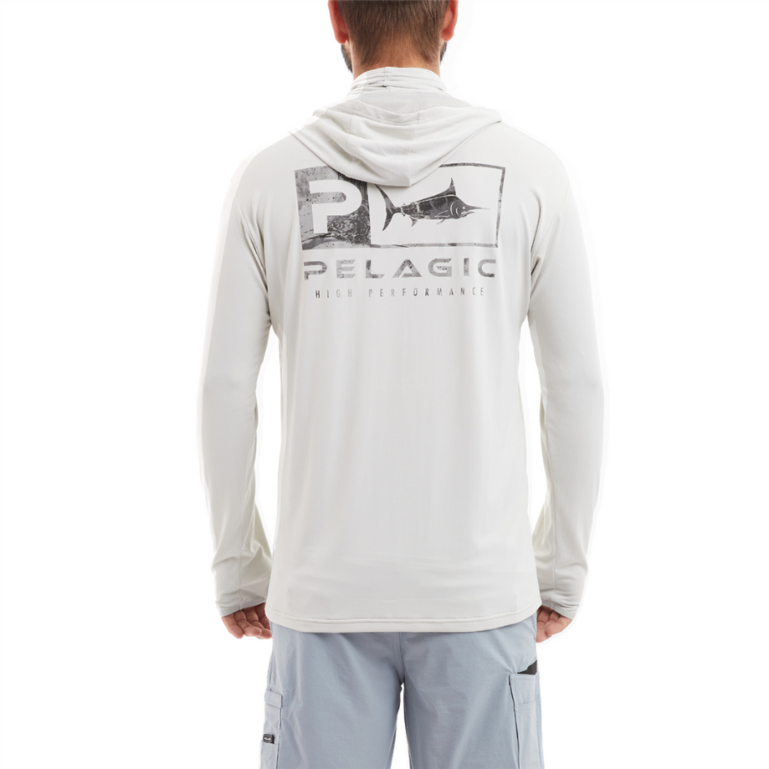 Pelagic Defcon Hooded Shirt - Open Seas Light Grey image 1