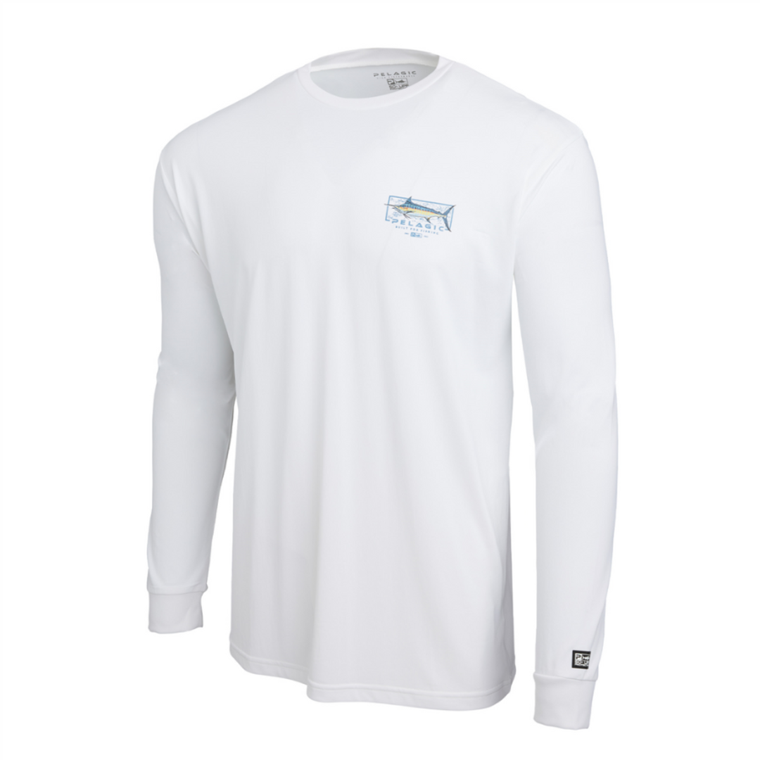 Pelagic AquaTek Shirt - Marlin Mind - White image 0