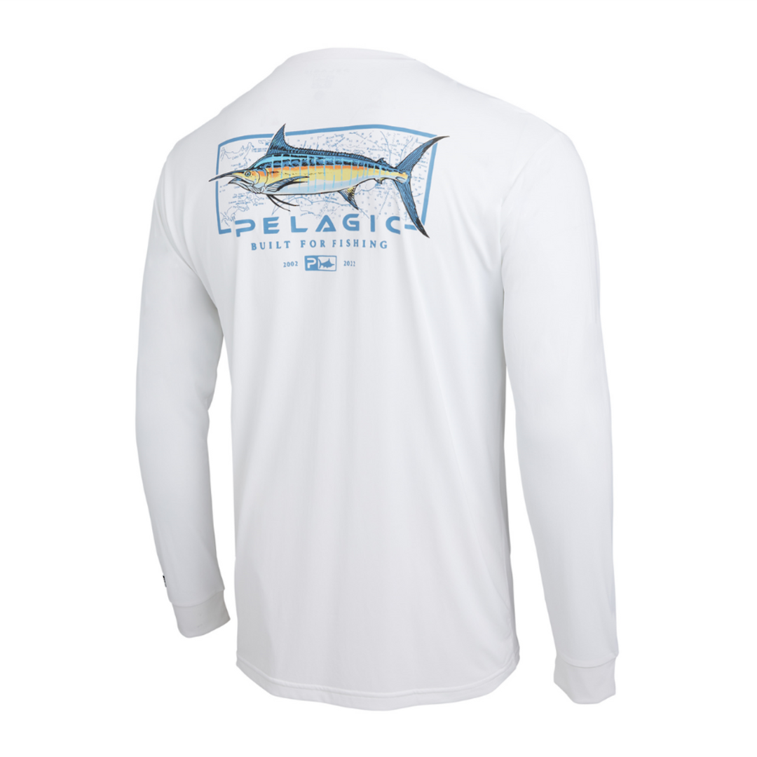 Pelagic AquaTek Shirt - Marlin Mind - White image 1