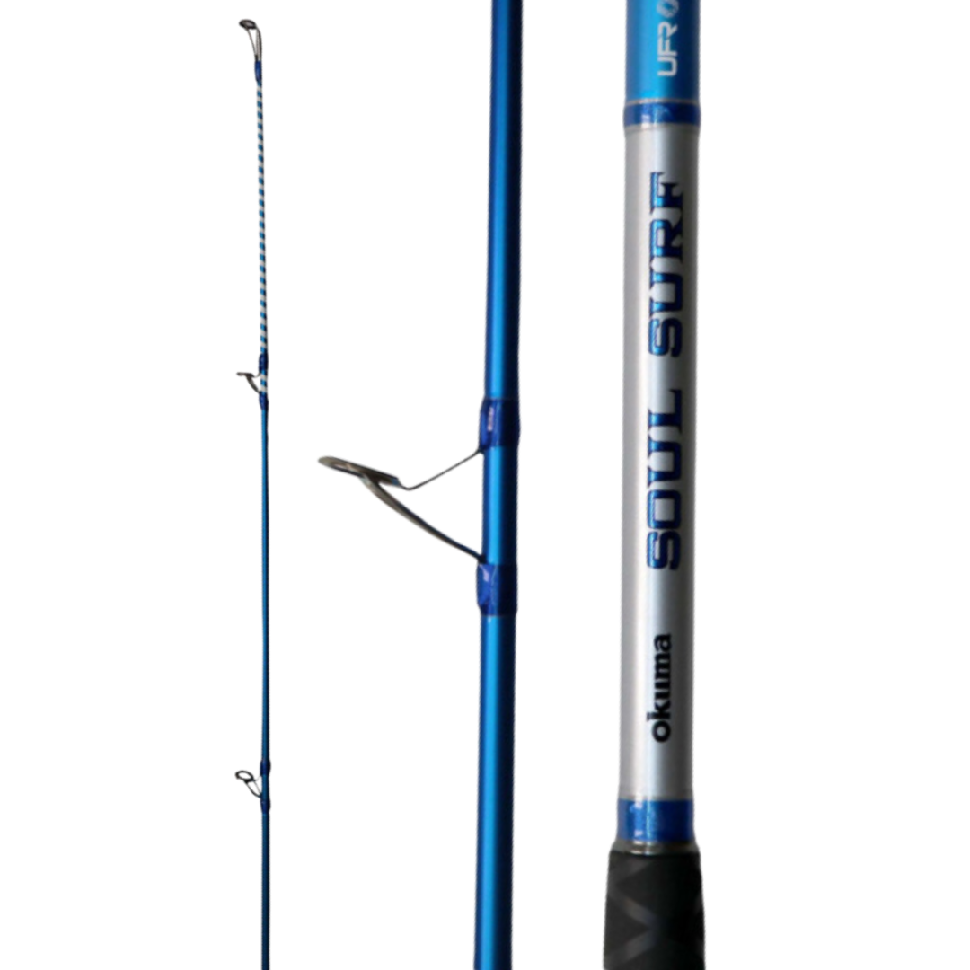 Okuma New Zealand, The Okuma Soul Surf rod was designed with affordability  and quality in mind. Made of 40ton graphite with replica Low Rider guides  the ro