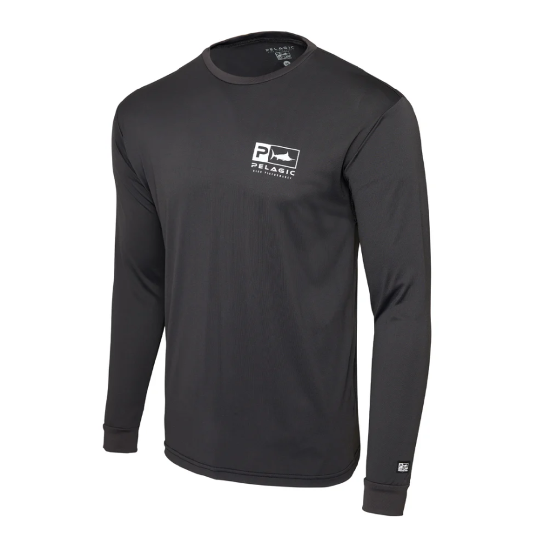 Pelagic AquaTek Shirt - Goione Marlin - Black image 1