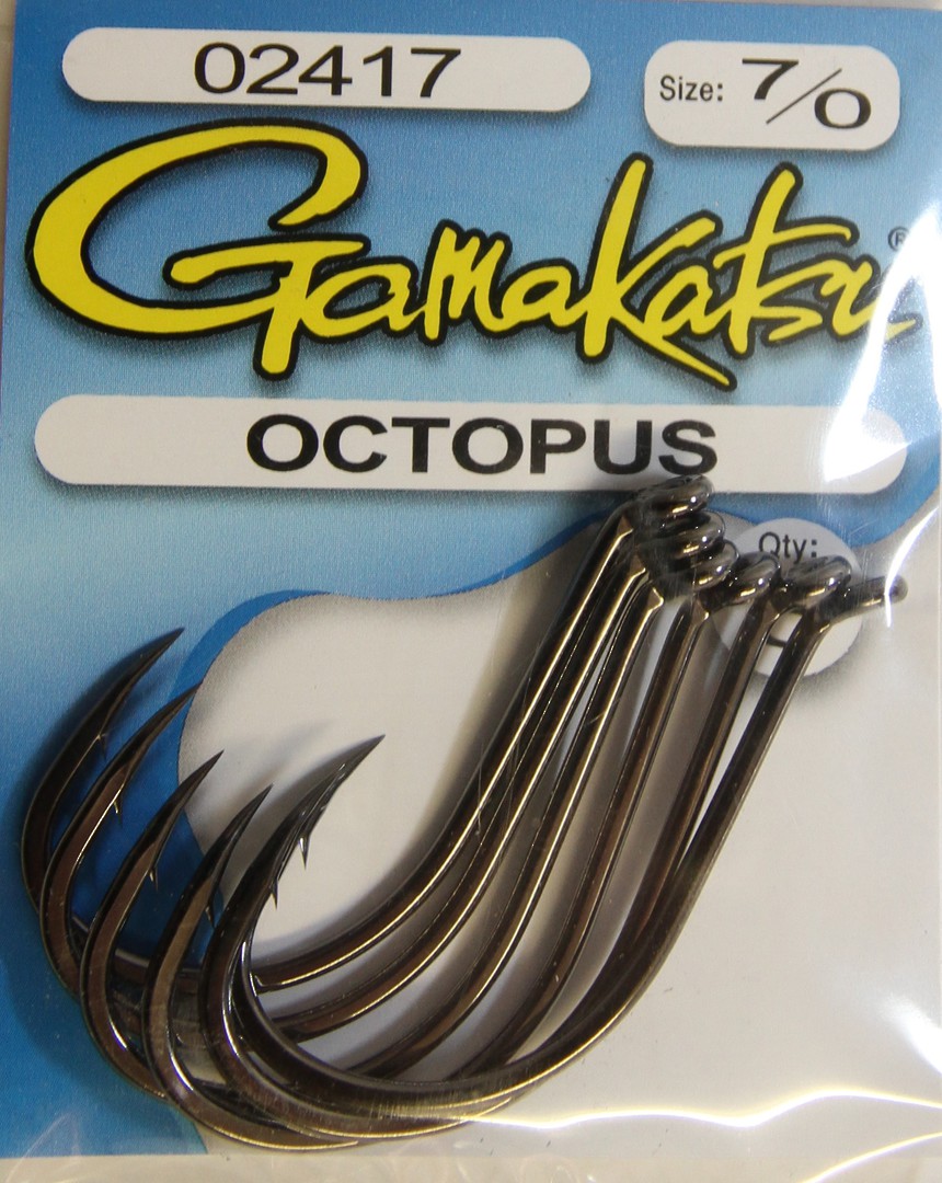 Gamakatsu Octopus Hooks Circle 4X Strong Straight Eye - Size 7/0