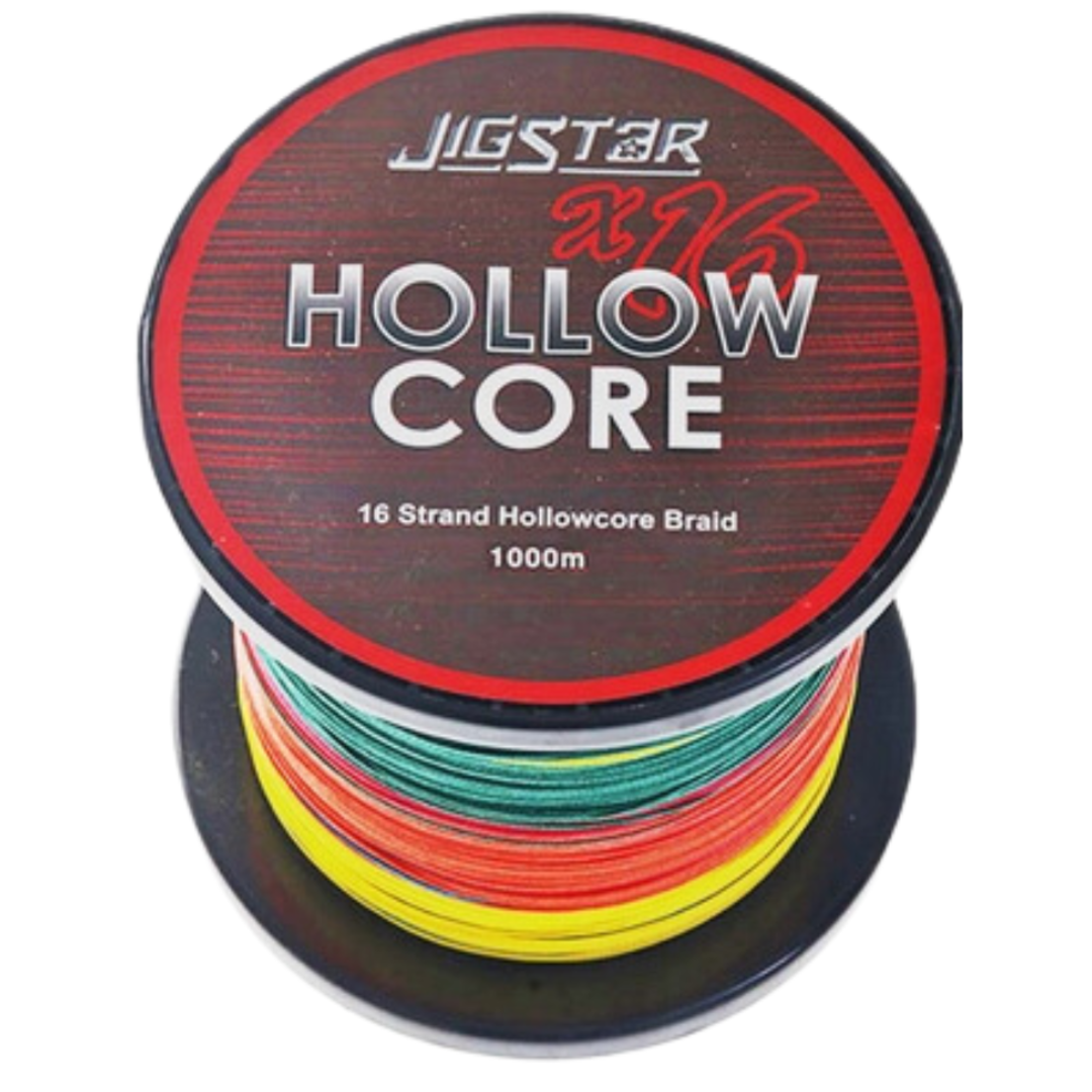 Jig Star 130lb Hollow Core Braid 1000m Multi Coloured image 0