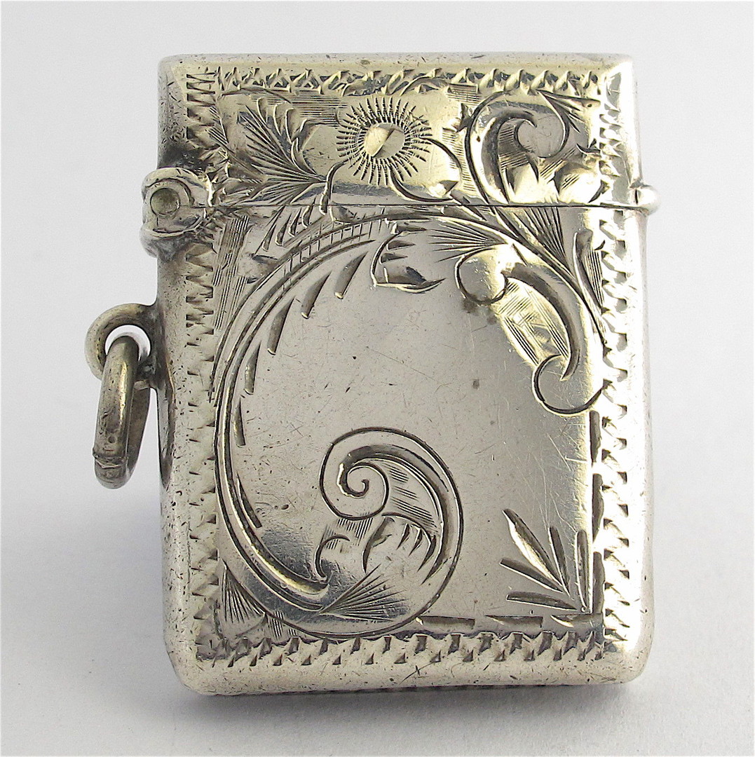 Sterling silver vesta box image 1