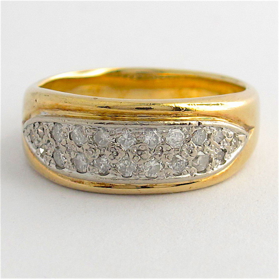 9ct yellow gold diamond ring image 0
