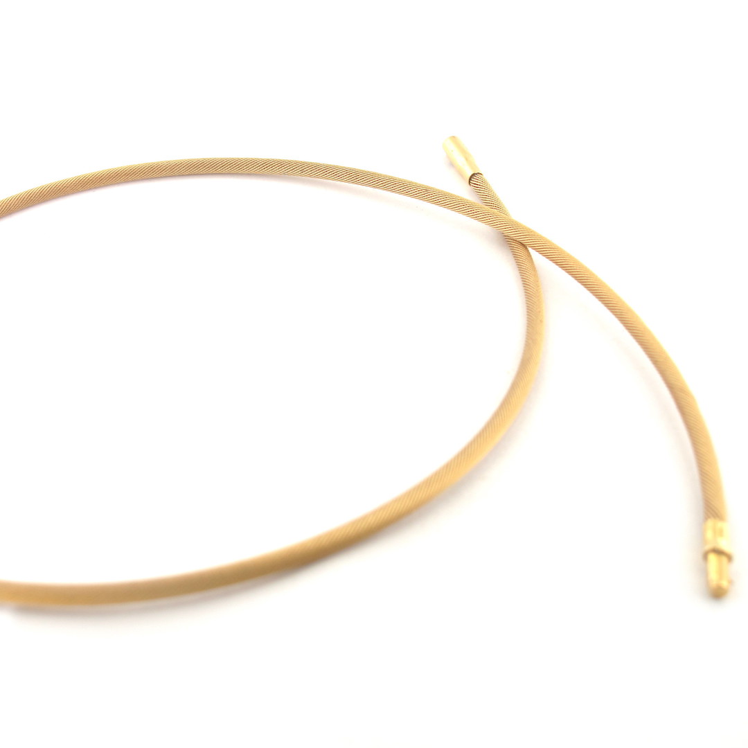 18ct matte yellow gold 'snake style' necklace image 0
