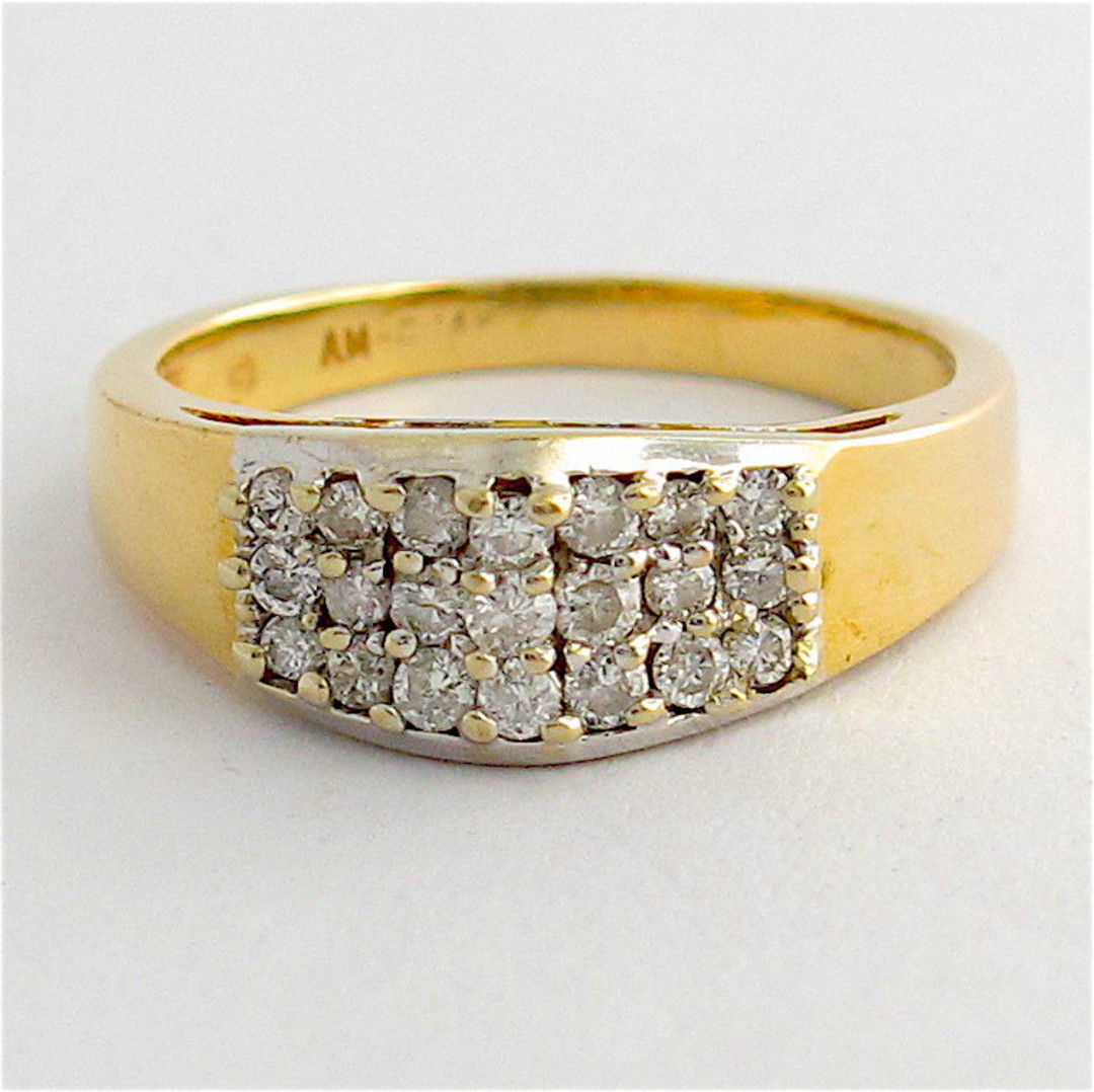 14ct yellow gold multi diamond ring image 0