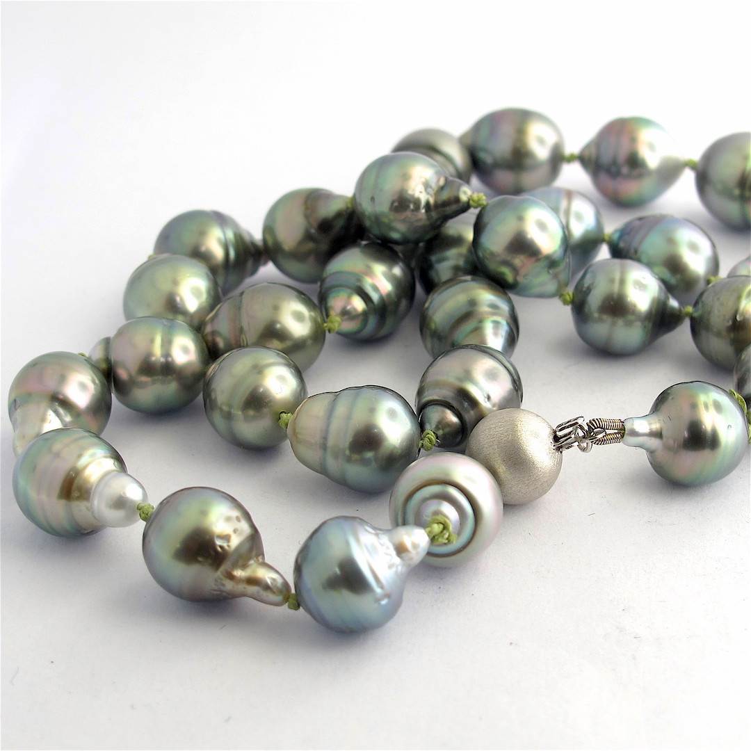 South Sea black baroque cultured pearl necklace image 0