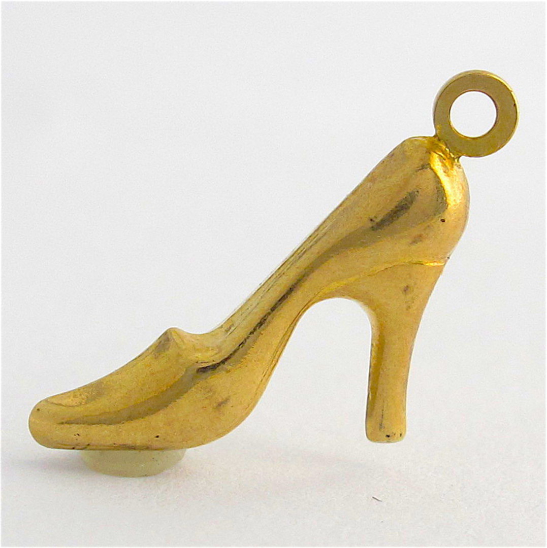 9ct yellow gold High heel charm image 0