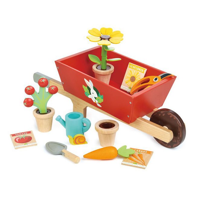 Tender Leaf Toys Garden Wheelbarrow set - Free Delivery - next day shipping image 1