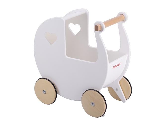 Moover Dolls Pram Wooden White - Free Delivery image 1