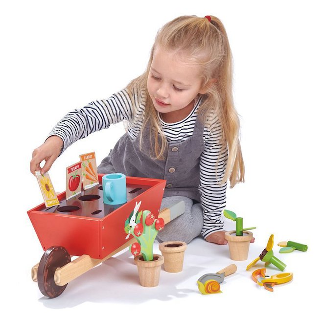 Tender Leaf Toys Garden Wheelbarrow set - Free Delivery - next day shipping image 2