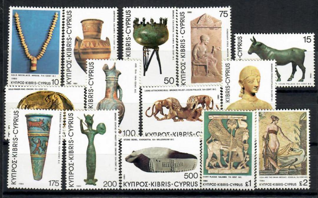 CYPRUS 1980 Definitives. Archaeological Treasures. Set of 14. - 23258 - UHM image 0