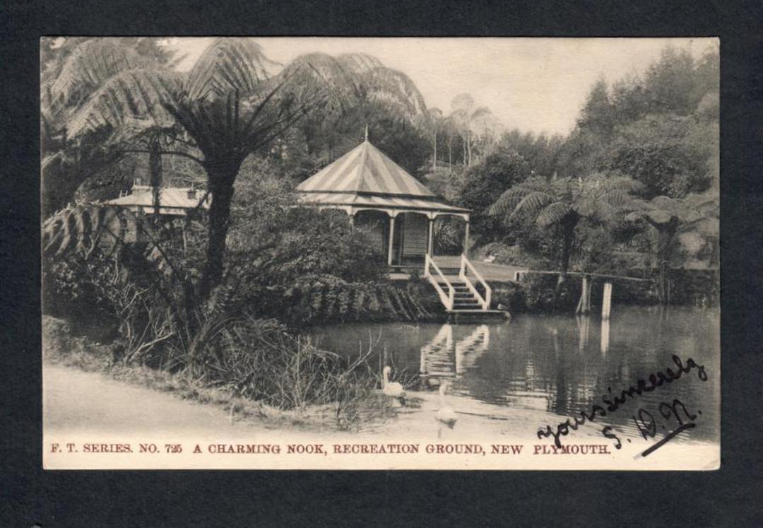 Postcard. A charming nook Recreation Grounds New Plymouth. - 47055 - Postcard image 0