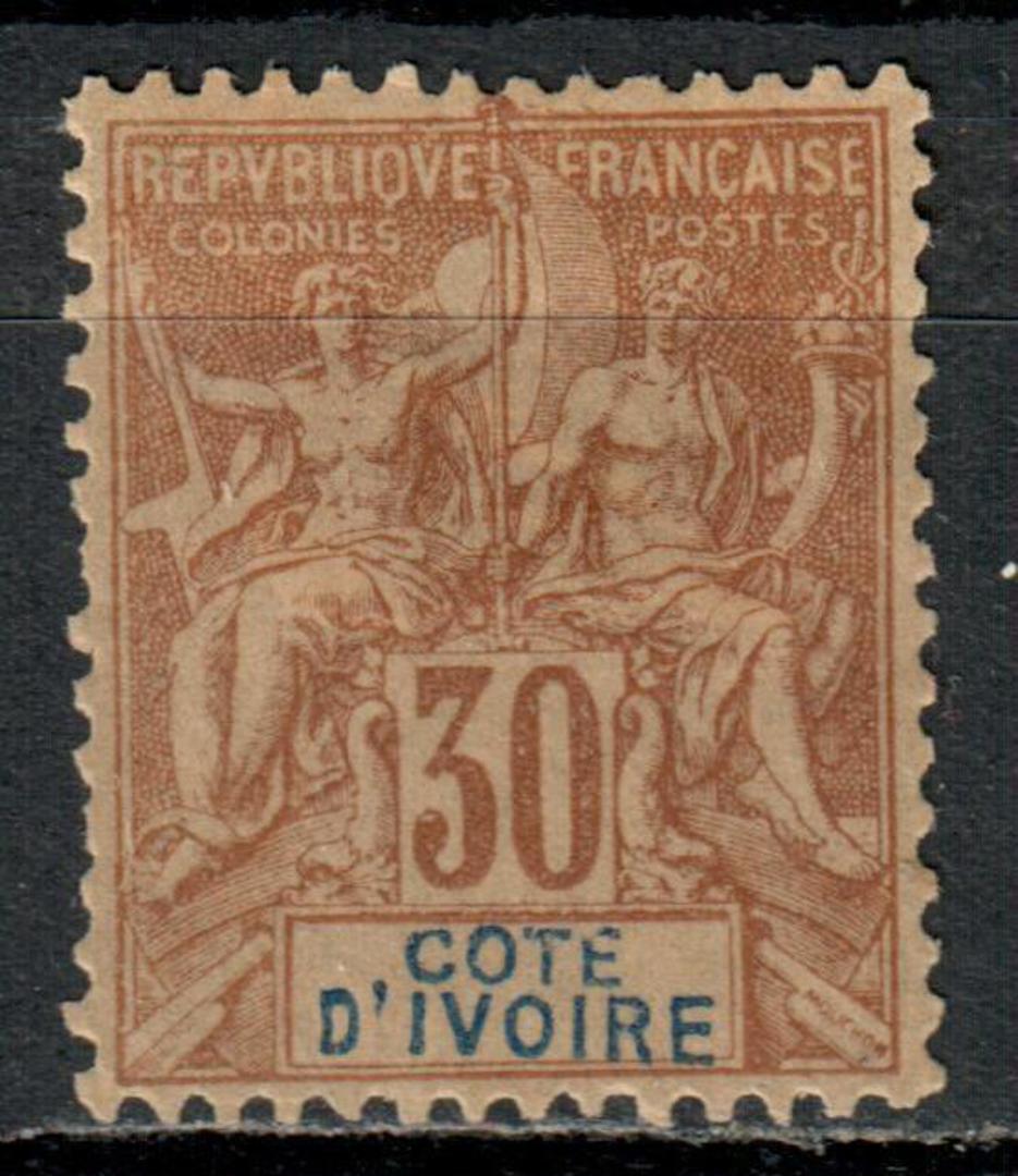 IVORY COAST 1892 Definitive 30c Cinnamon on Drab. - 76208 - Mint image 0