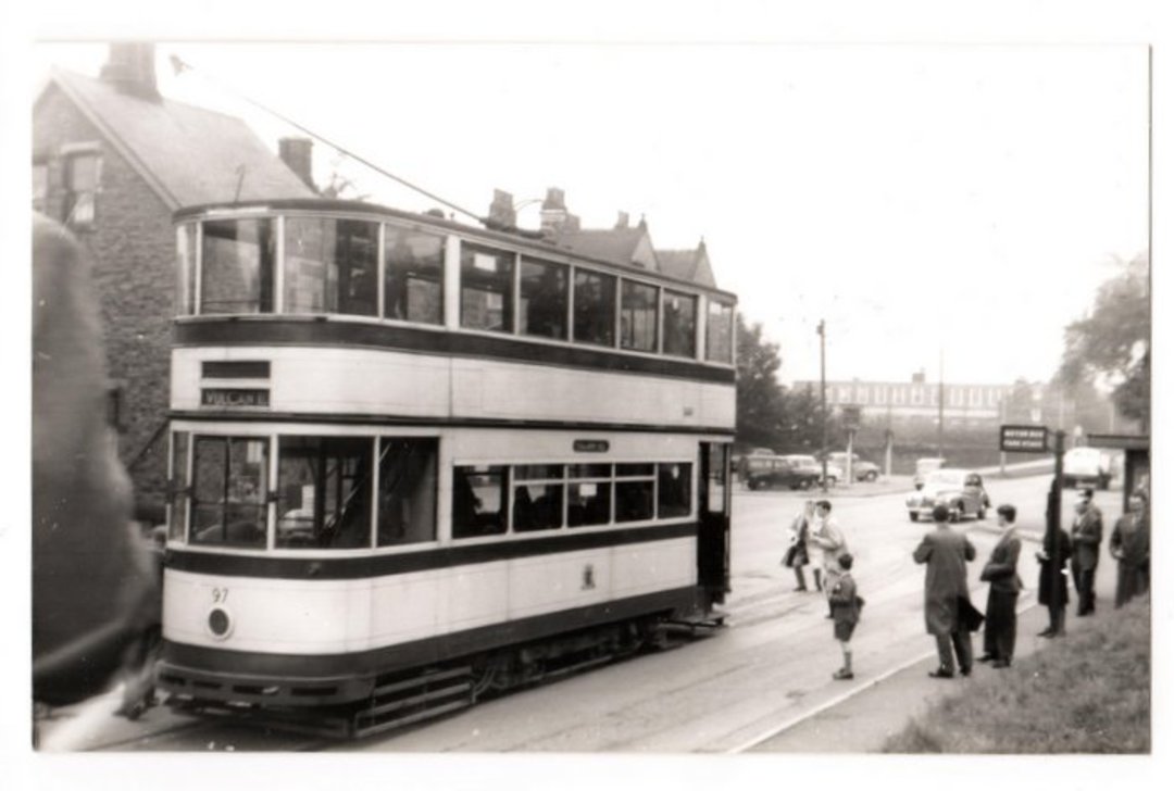 Real Photograph by tramspotter of Sheffield Corporation Tramways Car 97. - 242269 - Photograph image 0