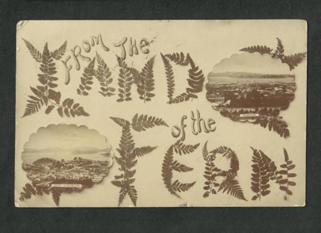 Real Photograph. From the Land of the Fern. Two views of Dunedin. - 49226 - Postcard image 0