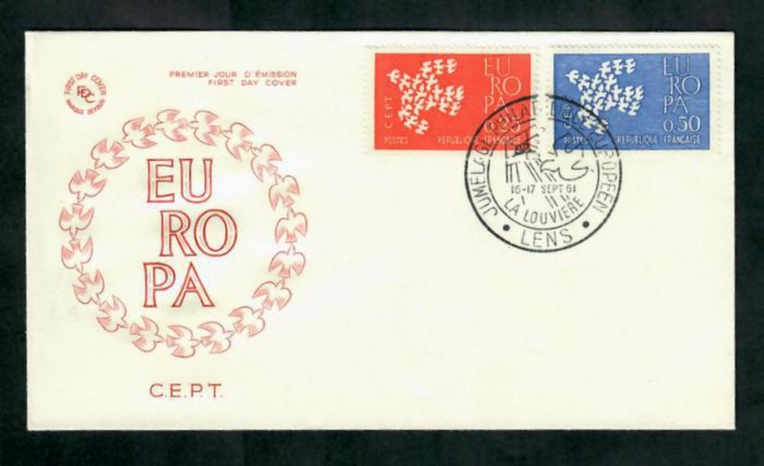 FRANCE 1961 Europa. Set of 2 on first day cover. - 31272 - FDC image 0