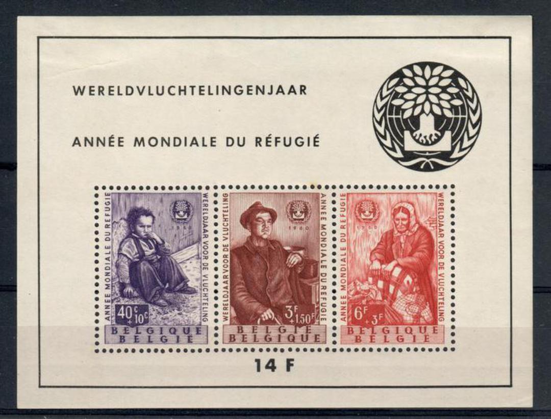 BELGIUM 1960 World Refugee Year. Miniature sheet. Slight tone spot. - 21290 - UHM image 0