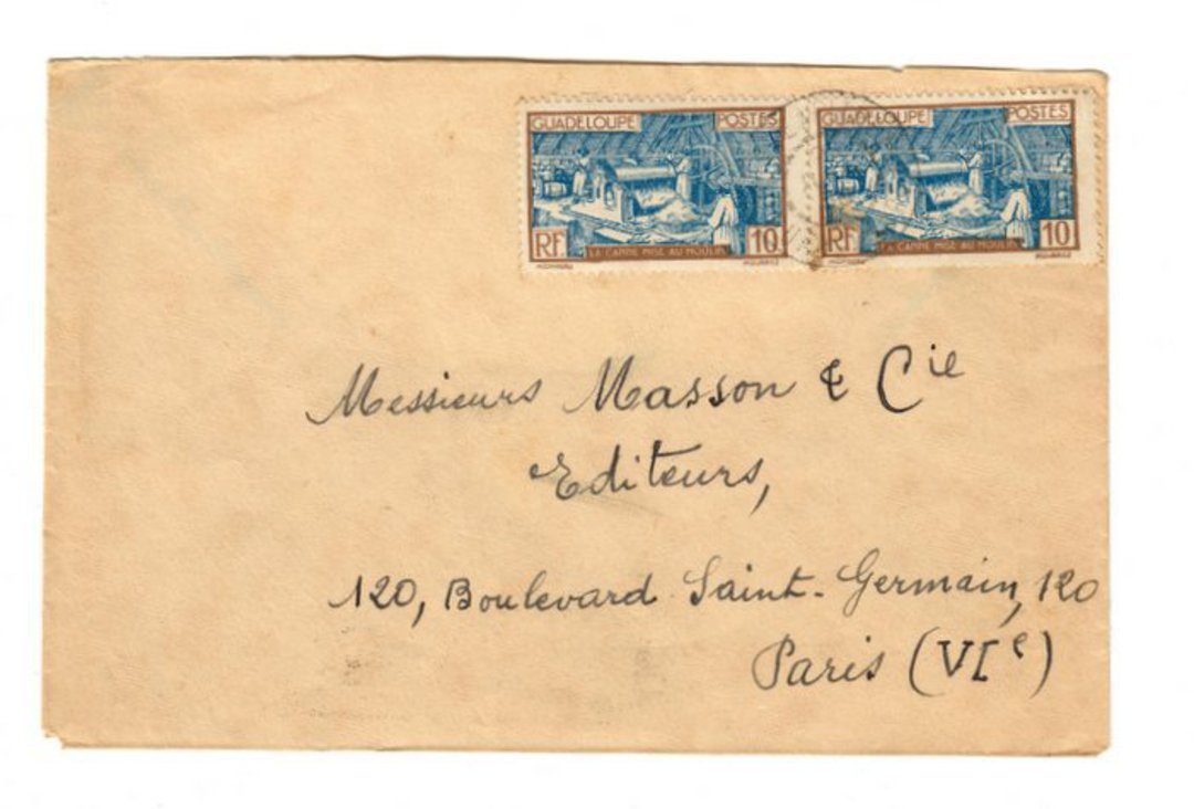 GUADELOUPE 1939 Letter to Paris. - 37604 - PostalHist image 0