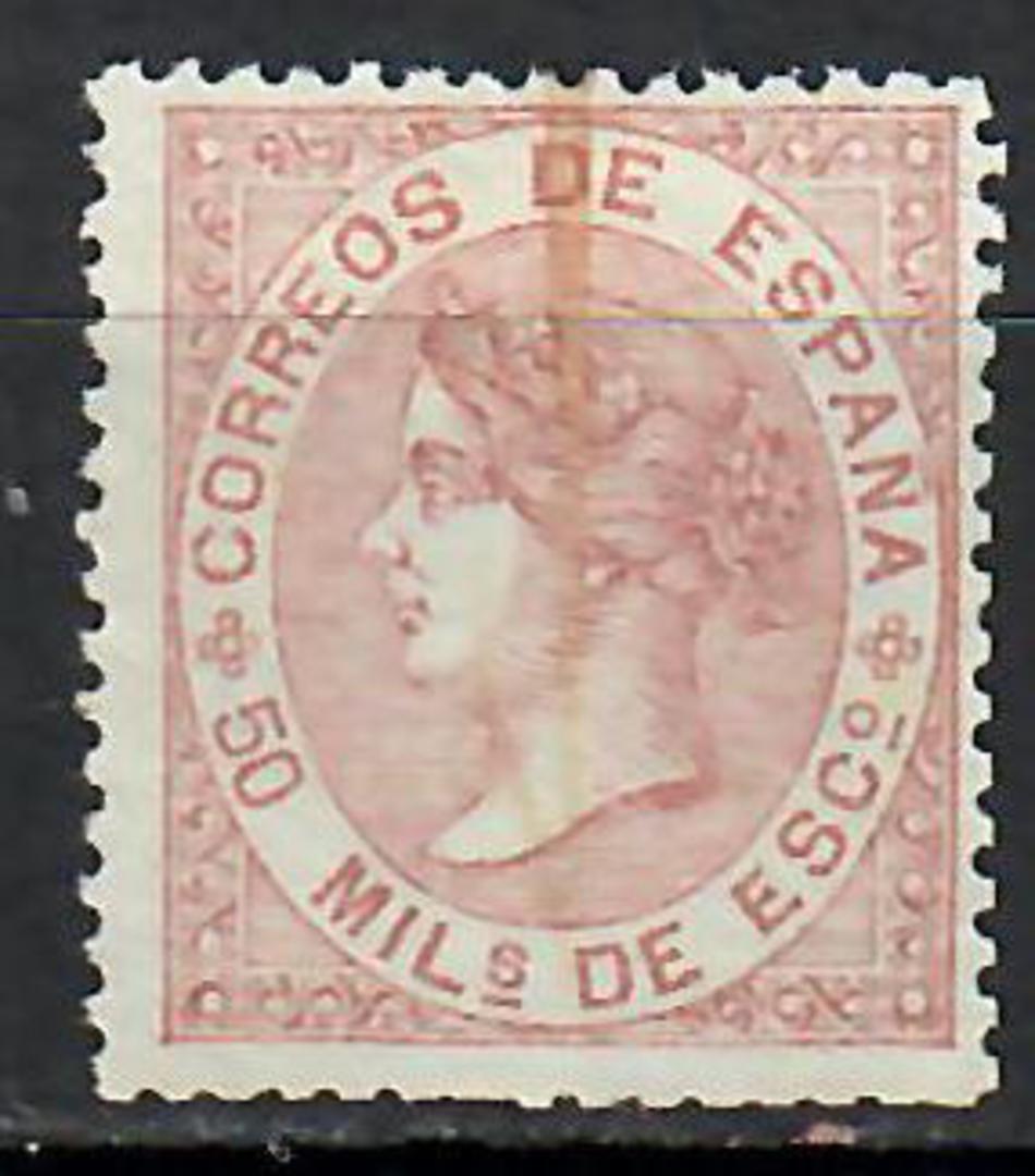 SPAIN 1867 Definitive 50m Pale Brown. Nice looking copy of this stamp. - 71012 - MNG image 0