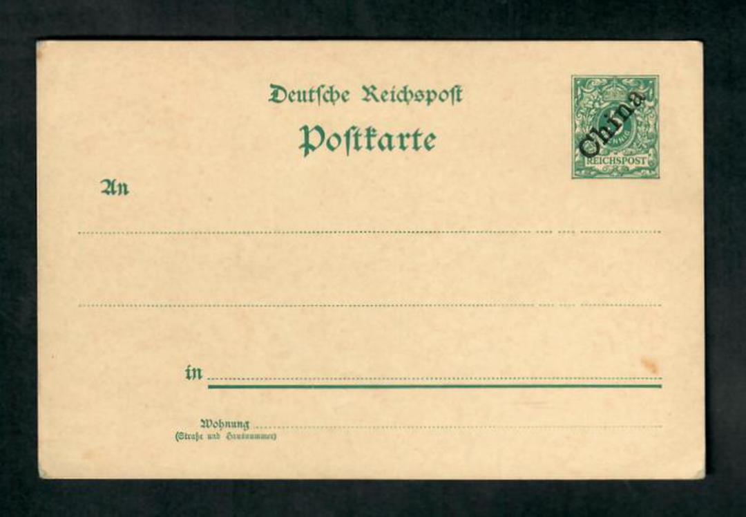 GERMAN POST OFFICES in CHINA 1901 Postcard 5pf Green. Unused. - 31303 - PostalHist image 0