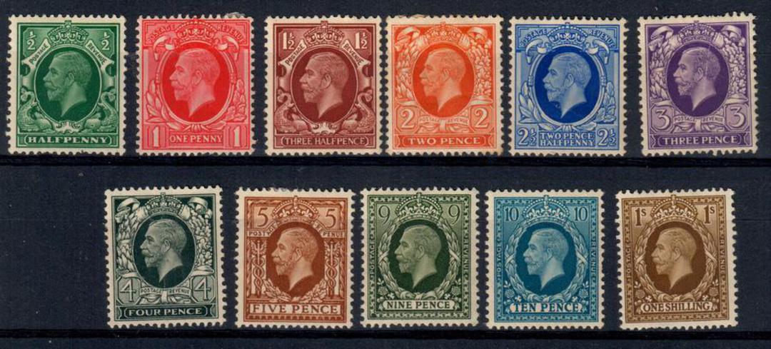 GREAT BRITAIN 1934 Geo 5th Definitives. Set of 11. - 20805 - Mint image 0
