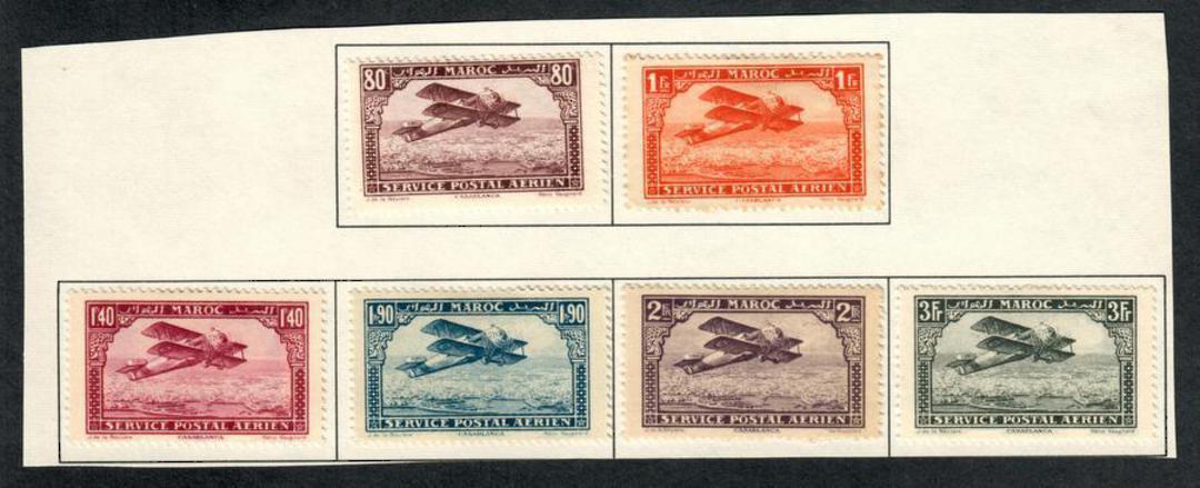 FRENCH MOROCCO 1922 Air. Set of 11. All mint except the 75c Blue. - 56029 - Mixed image 1