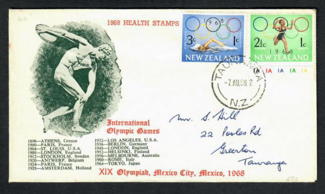 NEW ZEALAND 1968 Health. Set of 2 on illustrated first day cover. - 31401 - FDC image 0