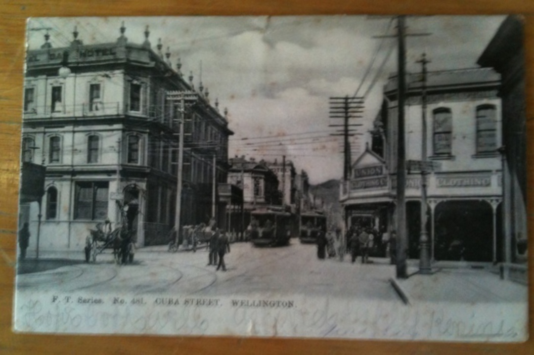 Early Undivided Postcard of Cuba Street Wellington. Toning. - 47761 - PcardFault image 0