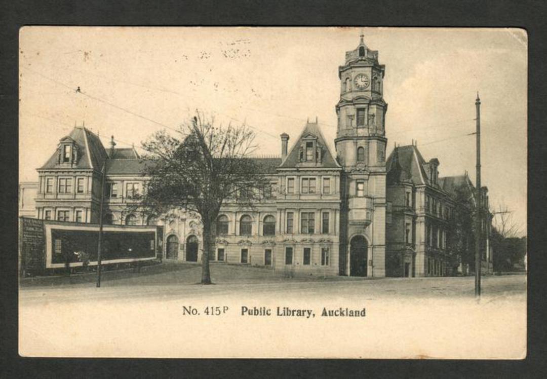 Early Undivided Postcard by Muir & Moodie of Public Library Auckland. - 45257 - Postcard image 0