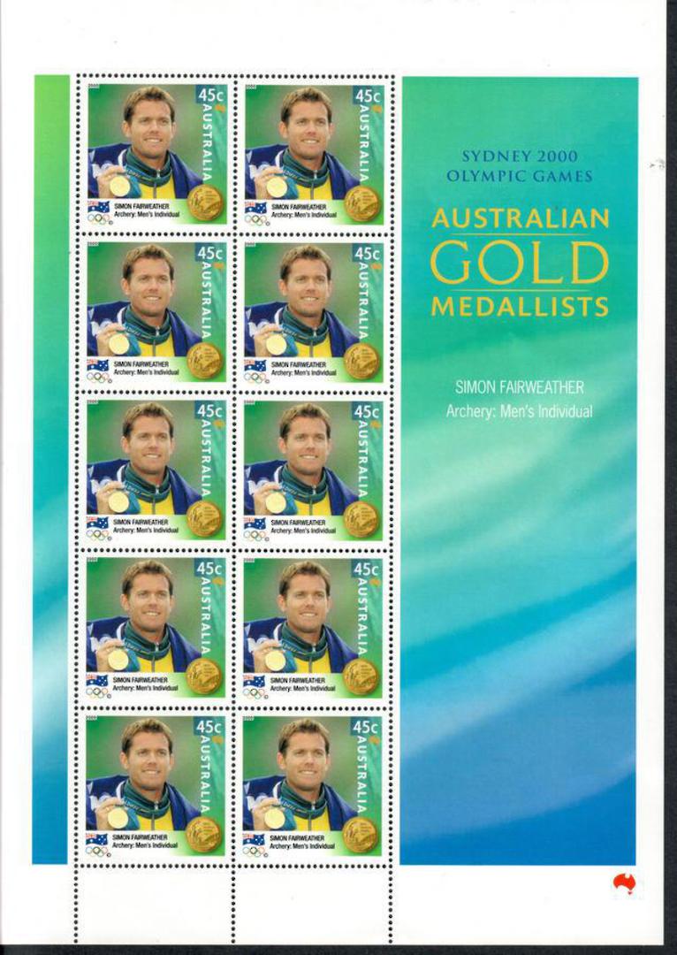 AUSTRALIA  2000 Gold Medalists. Diamond Thorpe Equestrian O'Neill Fairweather King Swimming Relay 00m Swimming Relay 200m. 8 she image 1