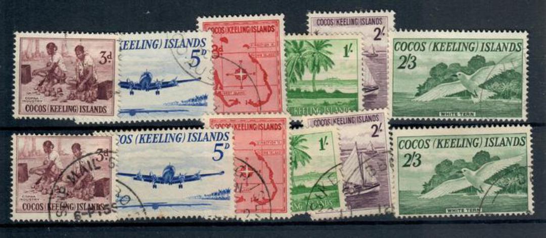 COCOS (KEELING) ISLANDS 1963 Definitives. Set of 6. - 20402 - VFU image 0