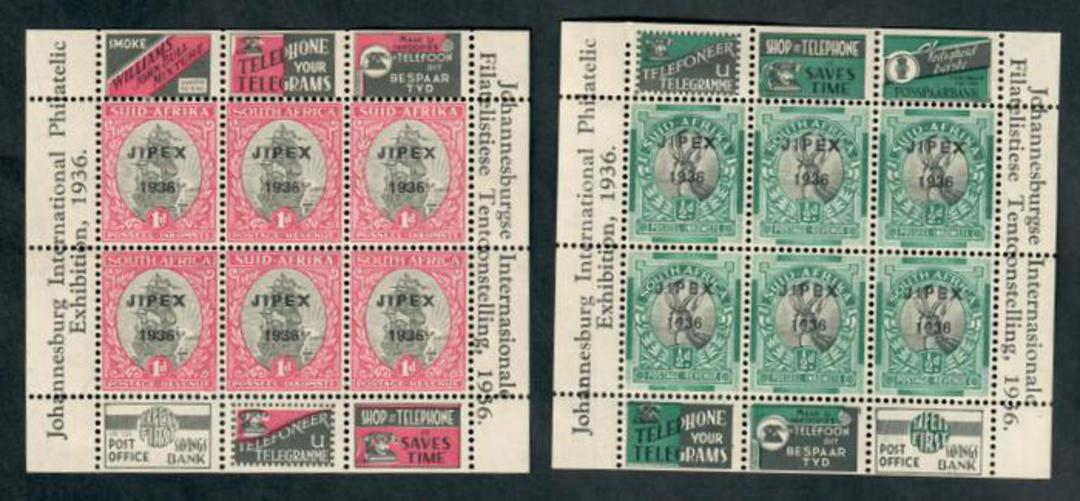 SOUTH AFRICA 1936 Johannesburg International Stamp Exhibition. Set of 2 miniature sheets. - 50508 - Mint image 0