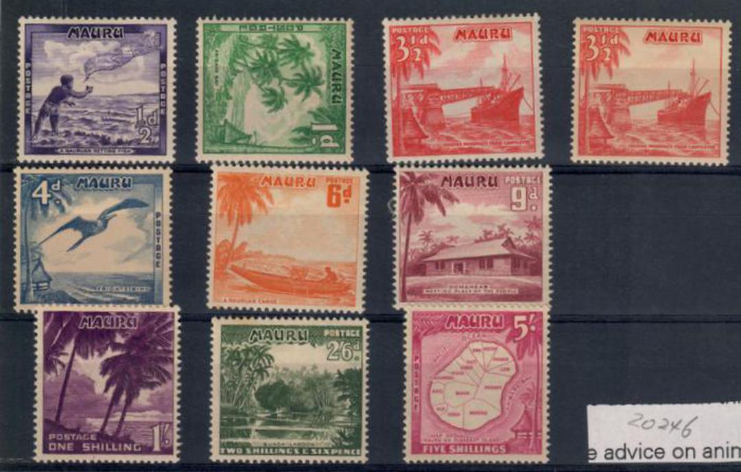 NAURU 1954 Definitives. Set of 9. - 20346 - Mint image 0