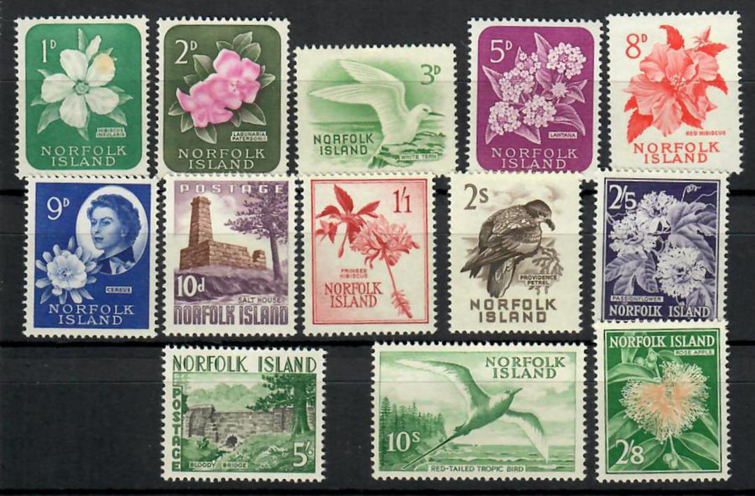 NORFOLK ISLAND 1960 Definitives. Set of 13. - 21791 - UHM image 0